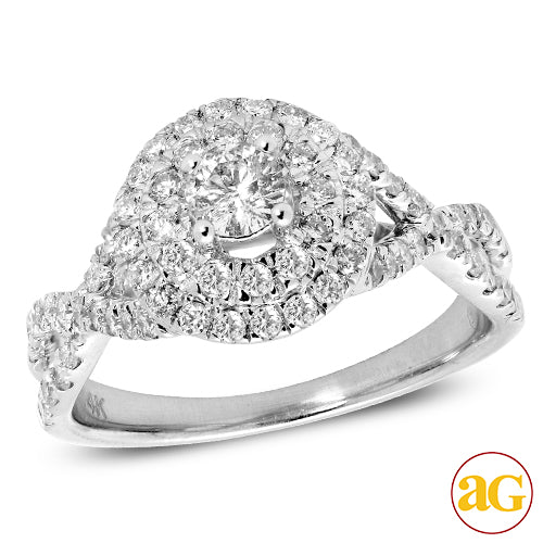 14KW 1.00CTW DIAMOND BRIDAL RING [0.20CT CTR]