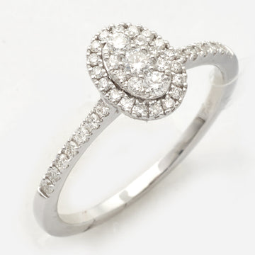 14KW 0.40CTW DIAMOND OVAL CLUSTER RING