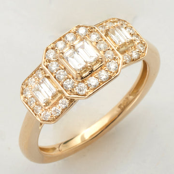 14KY 0.55CTW BAGUETTE DIAMOND 3-STONE RING