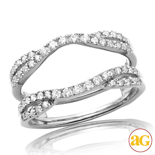 14KW 0.55CTW DIAMOND BRIDAL RING GUARD