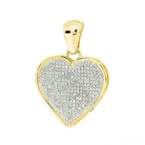 10KY 0.50CTW INVERTED HEART PENDANT