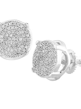 10KW 0.30CTW DIAMOND CONCAVE DISC EARRINGS