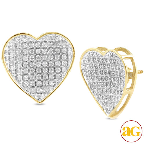 10KY 0.40CTW DIAMOND INVERTED HEART EARRINGS