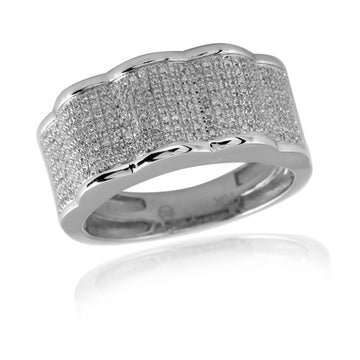 10KW 0.60CTW MICROPAVE DIA MENS RING