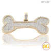 10KY 1.15CTW DIAMOND DOG BONE PENDANT