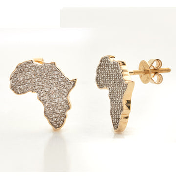 10KY 0.40CTW DIAMOND AFRICA EARRINGS