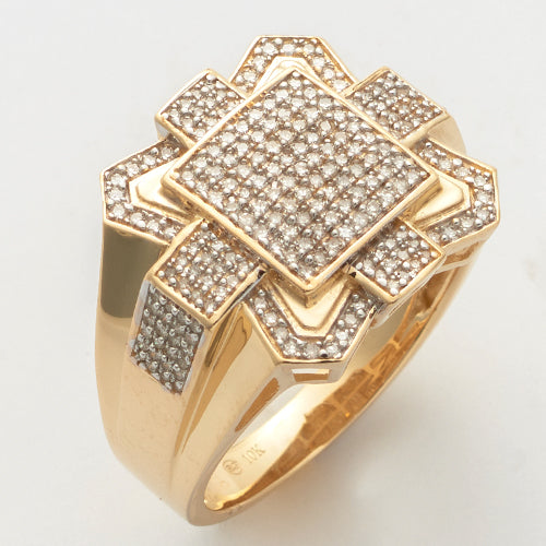 10KY 0.60CTW MICROPAVE DIAMOND MENS RING