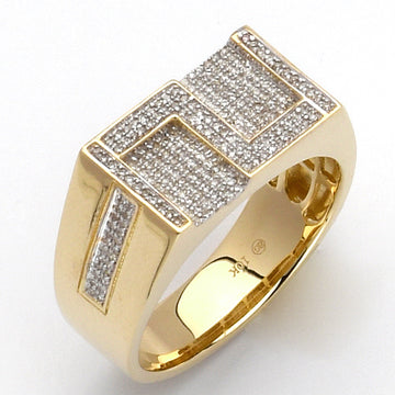 10KY 0.35CTW MICROPAVE DIAMOND MENS RING - Z