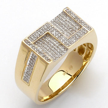 10KY 0.35CTW MICROPAVE DIAMOND MENS RING - Z