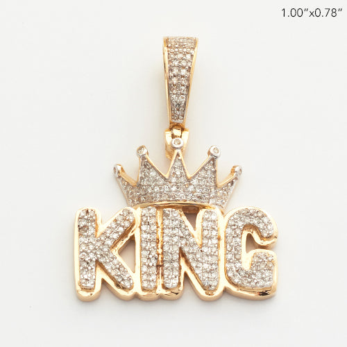 10KY 0.35CTW MICROPAVE DIAMOND BUBBLE TEXT WITH