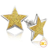 10KW 0.50CTW YEL DIAMOND STAR EARRING